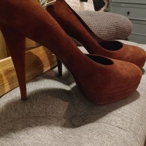 YSL suede high heels